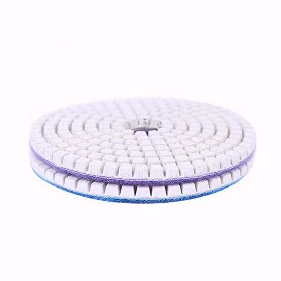 Almofada de polimento úmida de 4 polegadas D100mm Espessura de 6 mm Almofadas de resina de disco de moagem para piso de concreto e tijoleira