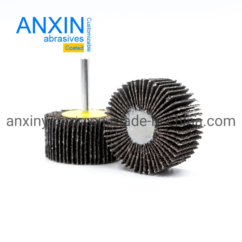 Aluminum Oxide Flap Wheel with Shaft for Grinding Metal Hole 30*25*6mm