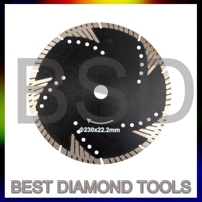 9 Inch Turbo Diamond Blade with Flange, Tile Blade for Grinder