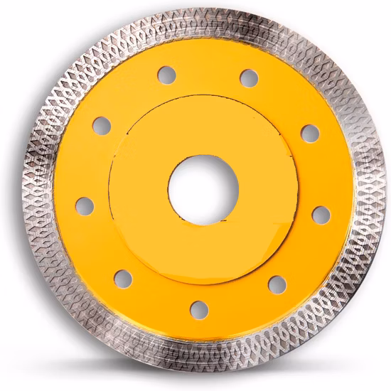 Lâmina turbo de malha diamantada superfina de 4,5 polegadas para cortar porcelana/cortador de azulejo